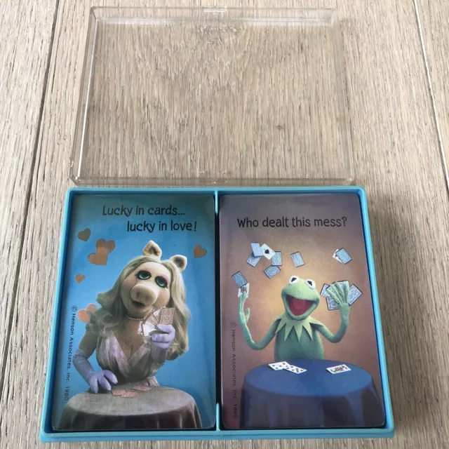 1980 Mint Kermit The Frog Miss Piggy Hallmark Playing Cards Jim Hensons Muppets