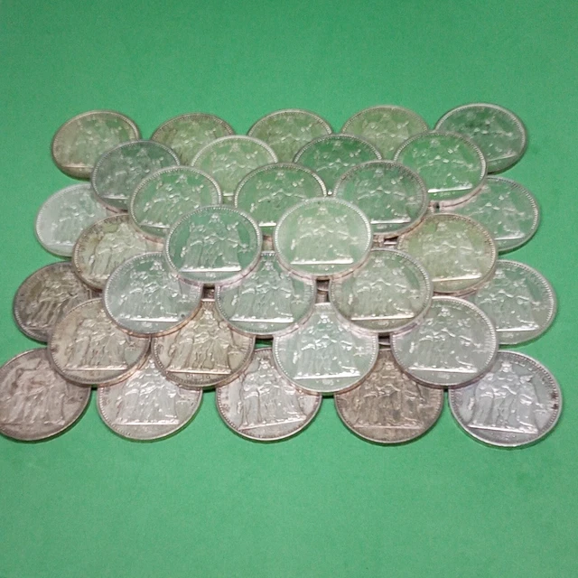 Lot de 40 Pièces 10 Francs Hercule Argent
