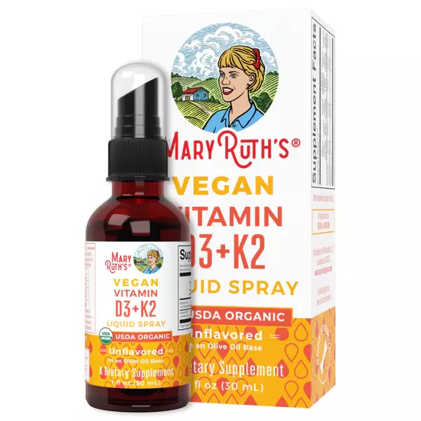 Vitamin D3 + K2 Mary Ruth's Vegan  - Flüssiges Spray 29,5ml