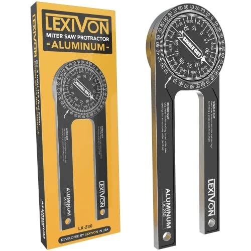 Aluminum | 7-Inch Rust Proof Angle Finder Featuring Miter Saw Protractor