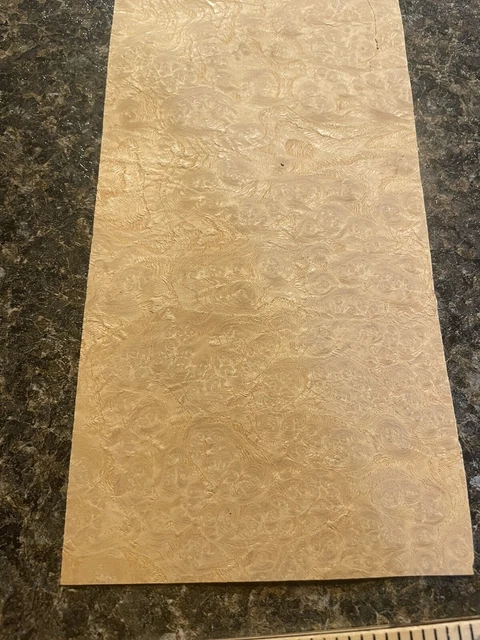 White Ash Burl wood veneer 4” X 10” raw no backer