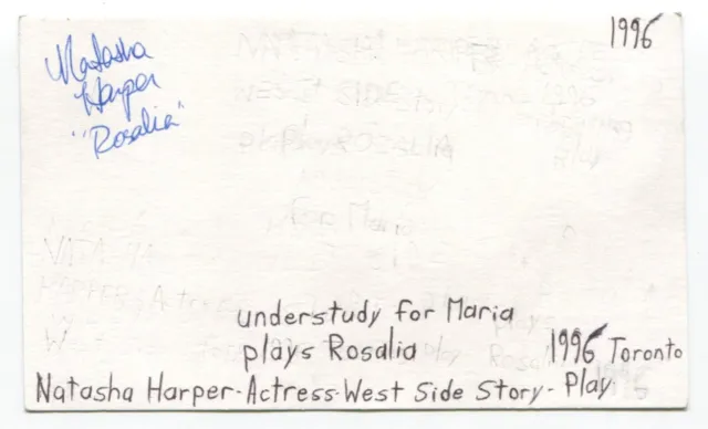 Natasha Harper Signed 3x5 Index Card Autographed Actress Ocean's Eight
