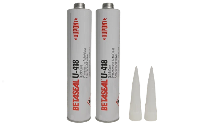 (2) TUBES U-418 Dow Auto Glass Adhesive, Urethane-Primerless 10.5oz 310ml