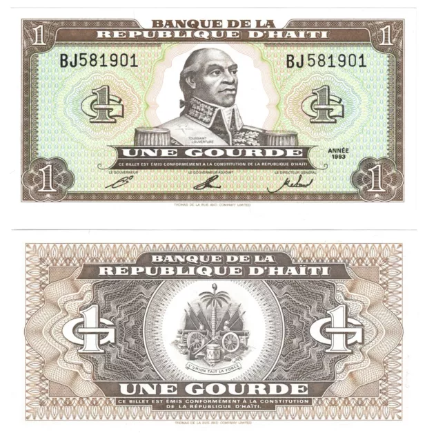 1993 Haiti P259 1 Gourde  Banknote UNC