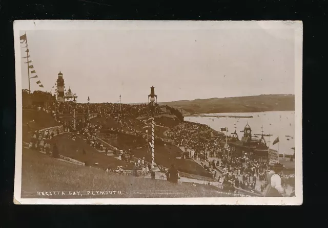 Devon PLYMOUTH Regatta Day c1900/10s? RP PPC faults