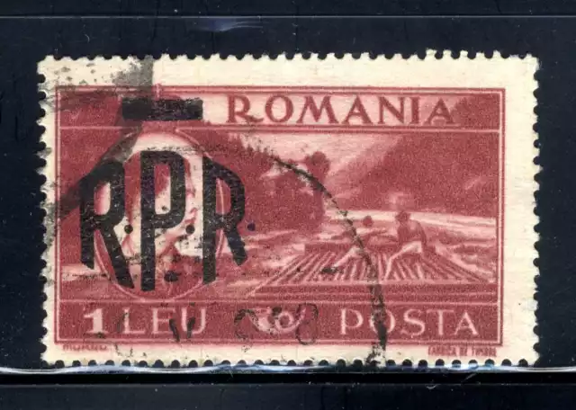1948 King♔ Michael of Romania OVERPRINT RPR STAMP SC 685 A235 1I Red brn