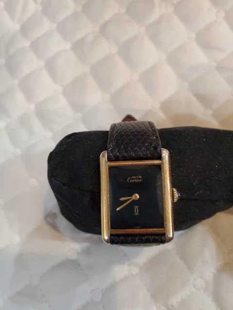 Vintage Must De Cartier Paris Tank Women's Watch  925 Argent see description