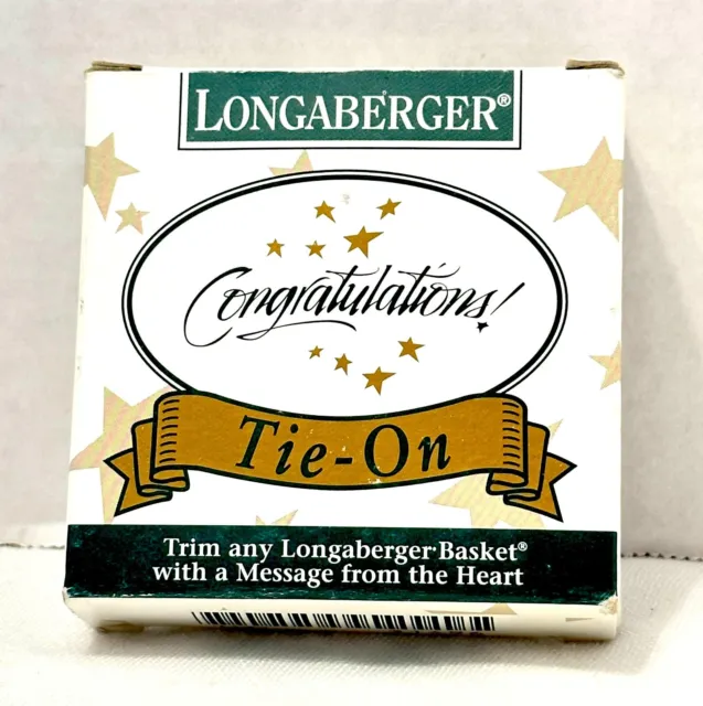 Longaberger 1994 Pottery Jingle Bell Tie-on in Original worn box