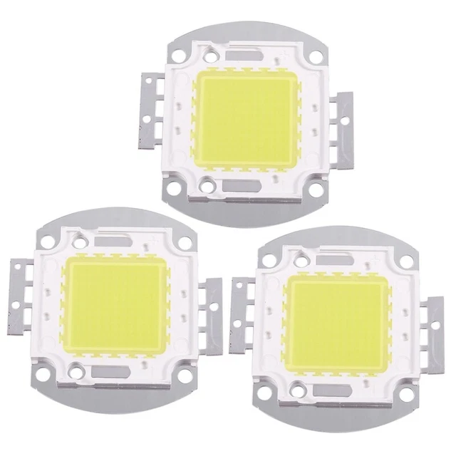 3x chip LED 100W 7500 LM lampada faretto luce lampadina alta integrata DIN3H2