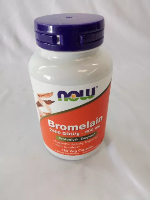 NOW Foods, Bromélaïne, 500 mg, 120 capsules végétariennes DLUO 02/26