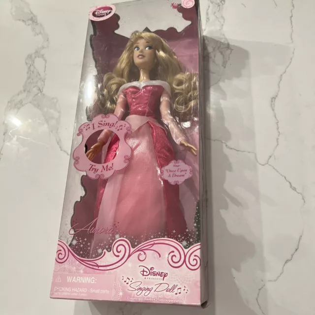 Disney Store Sleeping Beauty Aurora Singing Doll 16" NEW