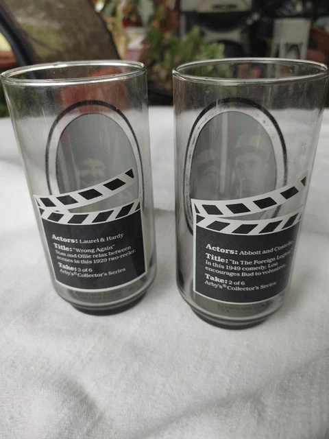 VTG Set of Two Arby's Collectible Glasses