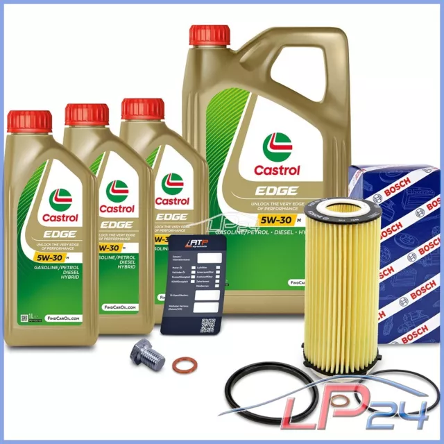 Bosch Filtre À Huile+8L Castrol Edge Fst 5W-30 C3 Pour Bmw Série 3 E90 E93 325