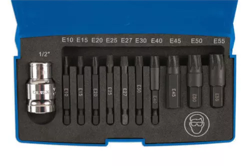 LASER TOOLS 6080 Schraubenzieher Werkzeug Set für Torx Star Schrauben Beschläge + Koffer