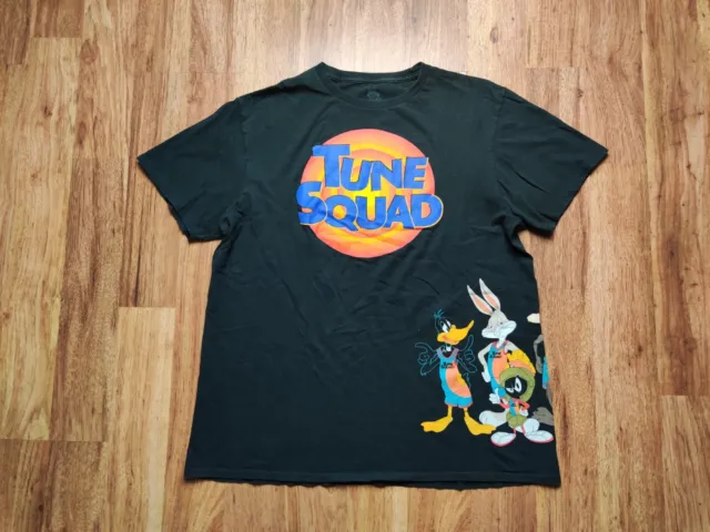 Tune Squad Shirt Adult Mens Large Black Spell Out Logo