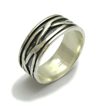 Genuine Stylish Sterling Silver Ring Stamped Solid 925 8mm Wide Band Handmade