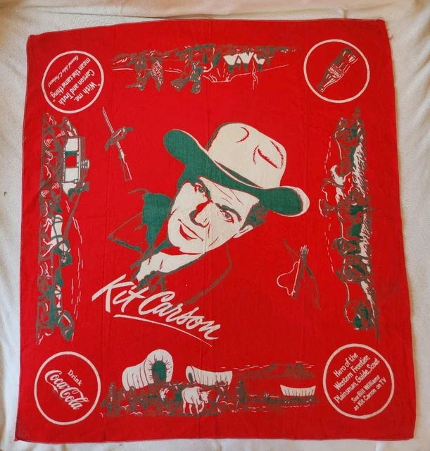 VINTAGE 1950'S WESTERN Kit Carson Coca-Cola Premium Red Coke