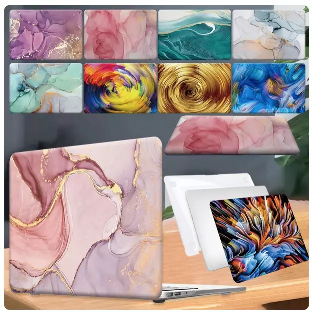 Marble Stone Laptop Cover Case Front Back For Macbook Air Pro 13 15 16 Retina M1