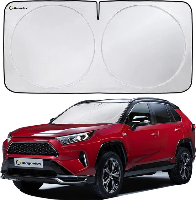 Magnelex Car Windshield Sun Shade with Storage Pouch. Reflective 240T Material S