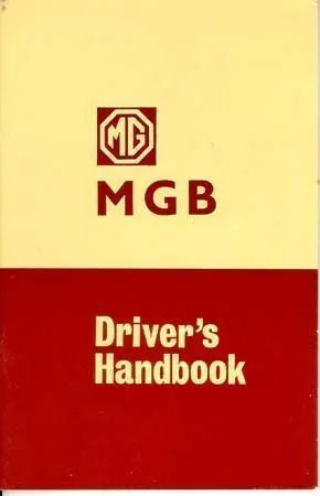 1968 1969 Mg Mgb Official Driver's Handbook Glovebox Owner's Manual
