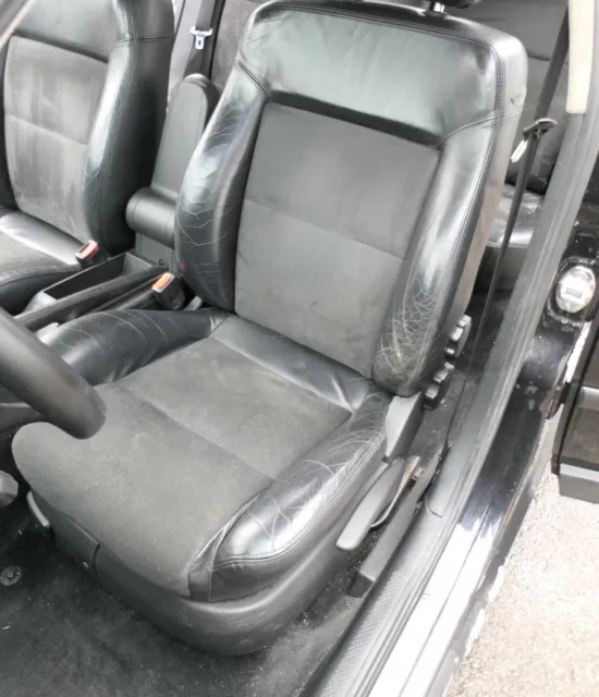 3B0885805EL SMK Sitzbezug hinten links Stoff Leder schwarz VW