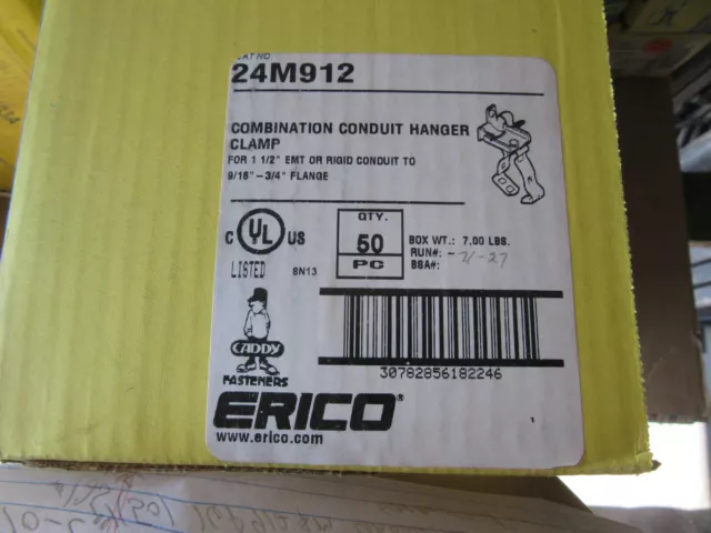 (50) Erico Caddy 24M912 Combination Conduit Hanger Clamps for 1-1/2" Conduit NEW