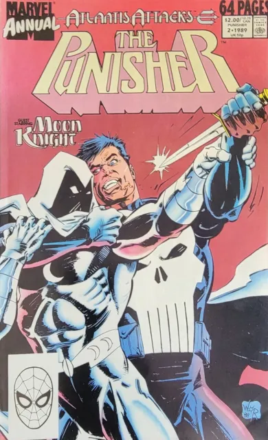 The Punisher Annual #2 (1989) Atlantis Attacks Moon Knight Marvel Comics