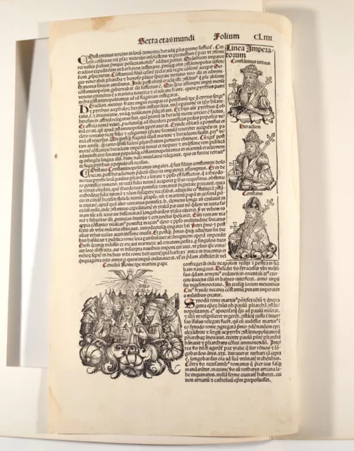 Schedel Nuremberg Blatt 154 Chronicles1493 Römisches Konsilium Emperor Sovereign 3