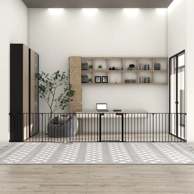 200" Adjustable Baby/Child Safety Gate 8 Panel Play Yard Doorway Fireplace Fence