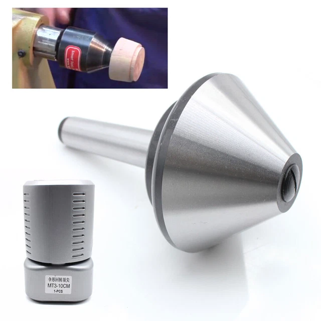 4in MT3 Bull Nose Pipe Live Revolving Center For Conventional Lathe Tool Steel