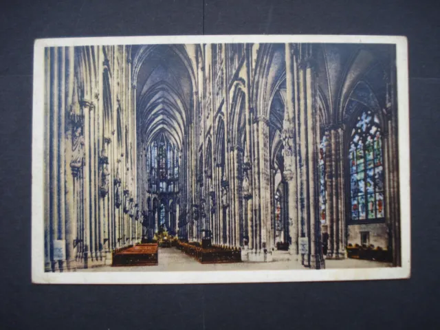 Gebrauchte farbige Postkarte Kölner Dom