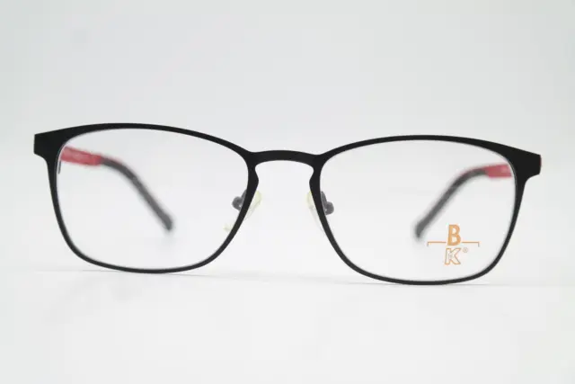 Gafas Brillenmann K16 K1344 Negro Rojo Plata Ovalado Montura de Gafas Nuevo