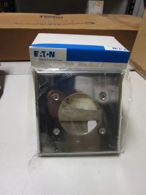 Eaton Chrome Wallplate #68-Box - New - Qty. 10 Pcs.