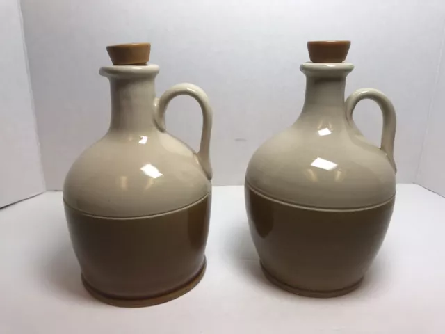 2x Vintage JAMES Jim Beam BRONTE Liqueur LIQUOR Jug Collectible PITCHER Decanter