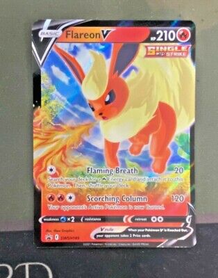 Flareon V - SWSH149 Black Star Promo Card (Pokemon) Half Art Ultra Rare