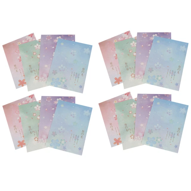 5 Set/40pcs Blumeneinklebebuchpapier Wunschkarte Schreibwaren Handschrift