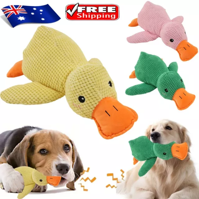 The Mellow Dog, Mellow Dog Calming Duck,Durable Squeaky Dog Toy for Indoor Puppy