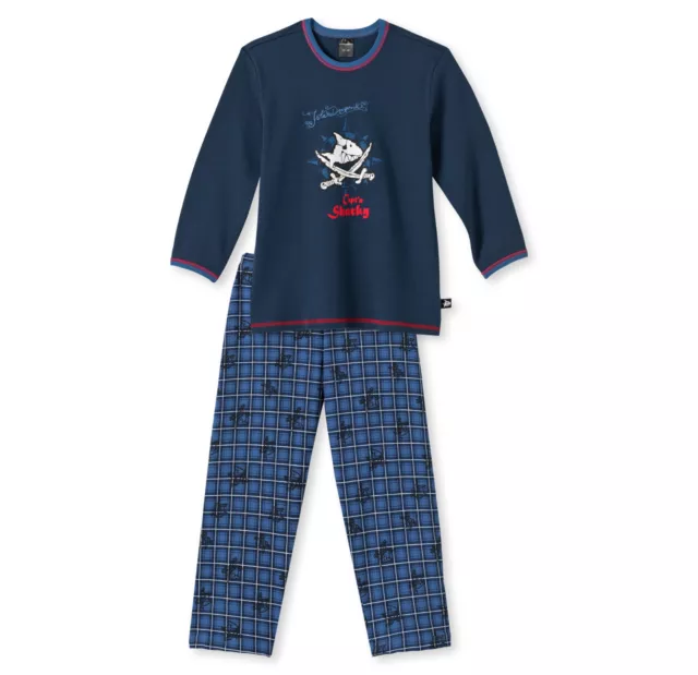 SCHIESSER Jungen Schlafanzug Pyjama lang Capt´n Sharky Gr 104 116 128 140 NEU