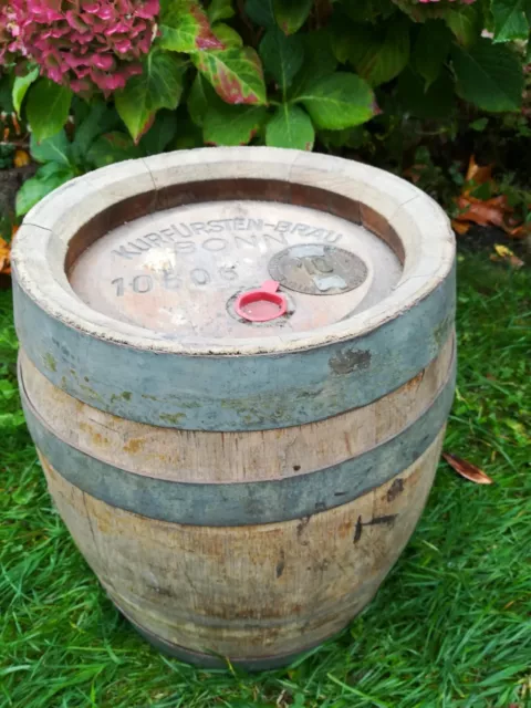 Altes 10 L Bierfass TRUE VINTAGE Eichenholz Holzfass KURFÜRSTEN-BRÄU Bonn