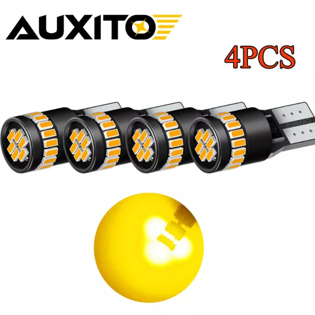 4X 24Smd Led T10 501 W5W Error Free Canbus Bulbs Car Side Light Xenon Hid Yellow
