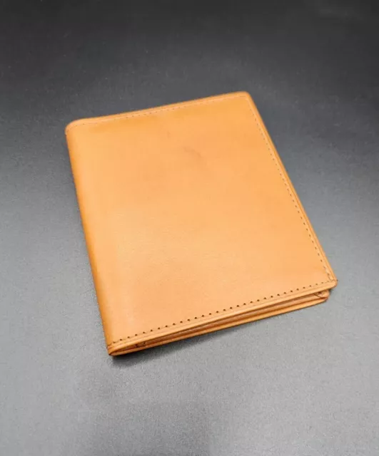 COACH MENS WALLER Bi-Fold Leather Wallet - Light Brown Calf Leather $19 ...