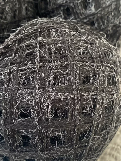 KNITTING CROCHET JOB LOT YARN CAKES 234g BUNDLE Charcoal MOHAIR Fluffy Look
