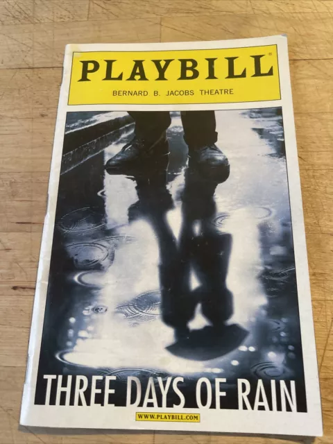 THREE DAYS OF RAIN April 2006 Broadway OPENING NIGHT Playbill! JULIA ROBERTS +!