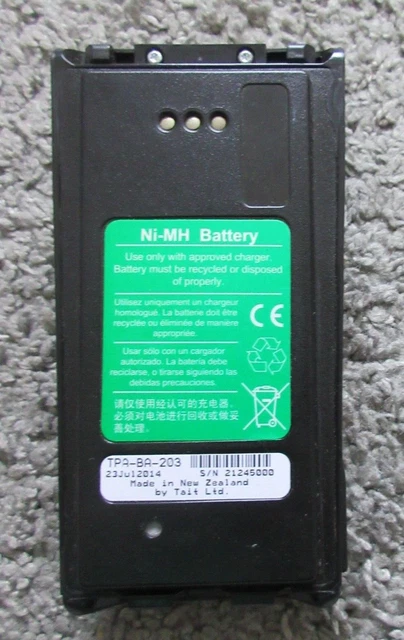 REPLACEMENT Ni-MH BATTERY TAiT P25 TP9135 TP9140 TP9155 TP9160 TPA-BA-203