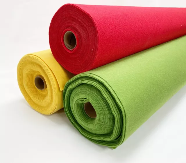 1.5mm Craft Felt Polyester Fabric Plain Colour 90cm Wide - available in sheets