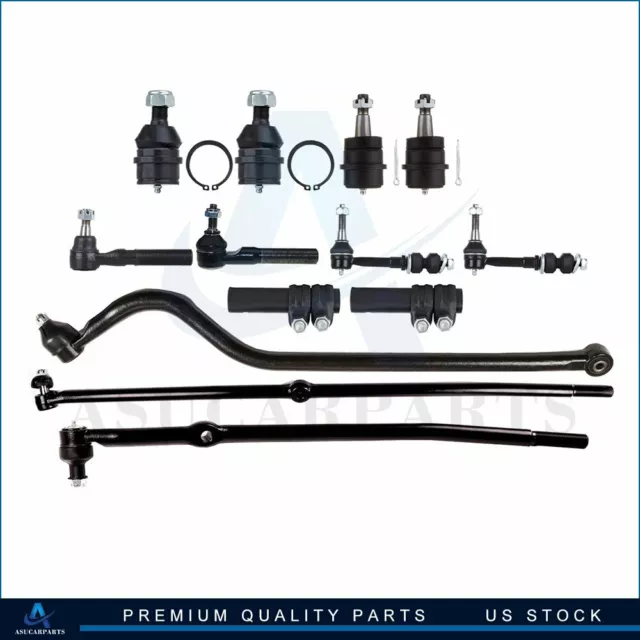 Complete 13pc For 2000-2001 Dodge Ram 1500 4WD Suspension Tie Rod End Ball Joint