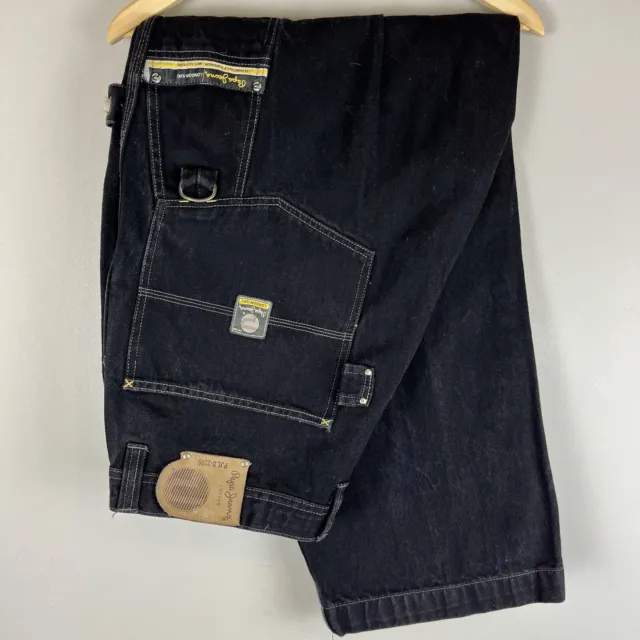 De colección Pepe London Jeans para hombre 38 x 32 negro vaquero carpintero Y2K años 90 Rave ajuste holgado