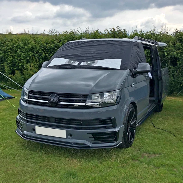 VW T6 Screen Cover DELUXE Wrap Window Curtain Black Out Blind - Foto 3