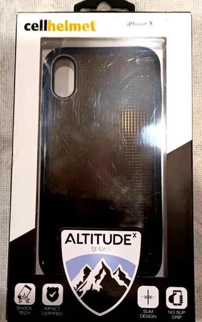 CELL HELMET Phone Case ALTITUDE X SERIES Apple iPhone X  Black Slim Design *New
