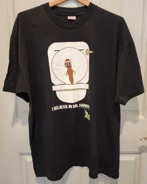 VTG 90S SOUTH Park Mr. Hankey T Shirt XL I Believe In Mr. Hankey